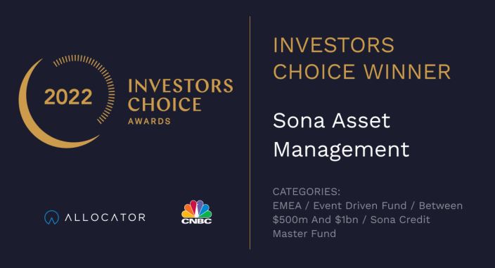 SCMF has been awarded the 2022 Top Performer Award and the Investors Choice Award for the EMEA Event Driven Fund